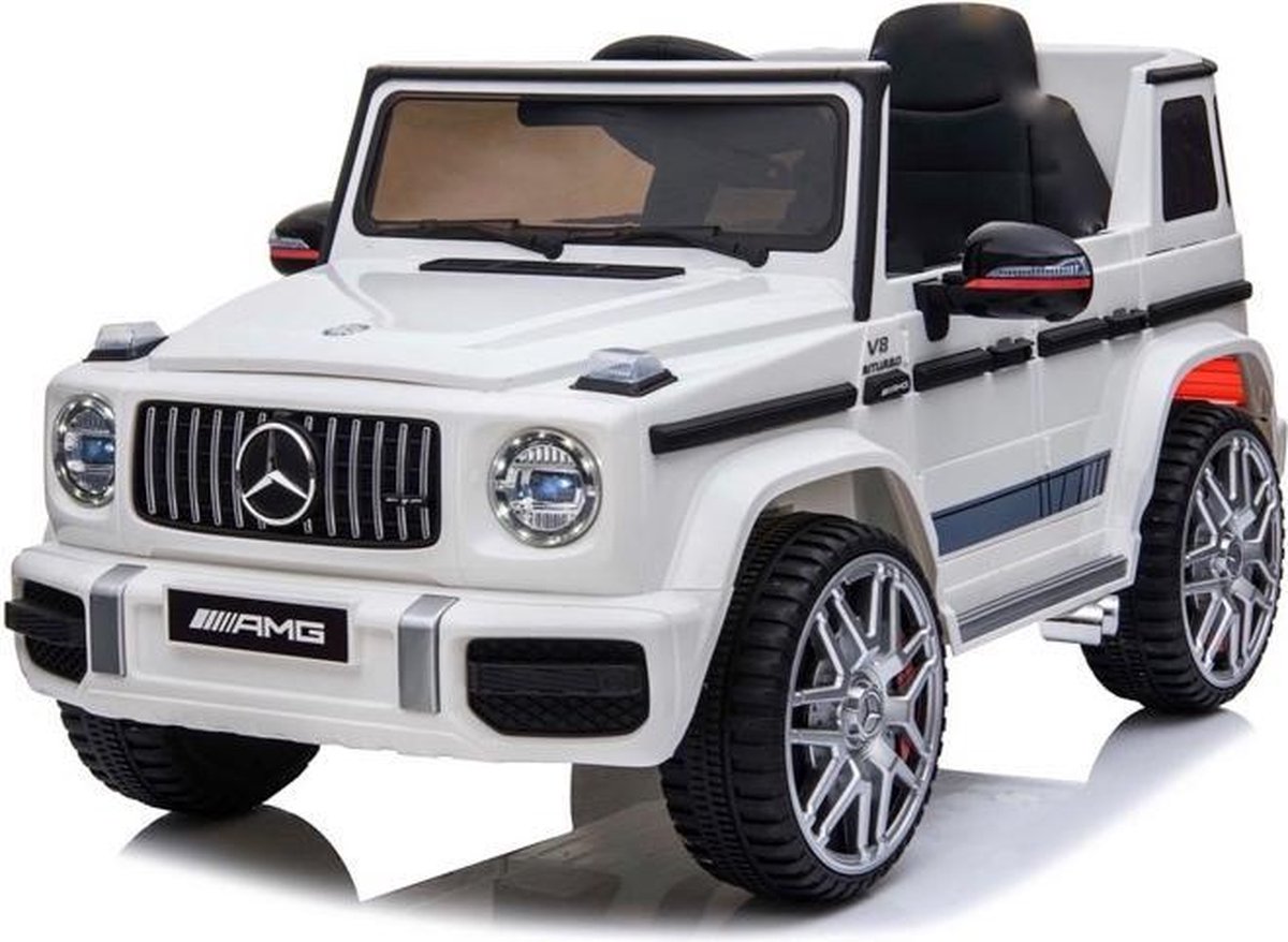 Mercedes G63, 12 volt Kinder Accu Auto, rubberen banden, leder zitje en meer! met Afstandsbediening  | Elektrische Kinderauto